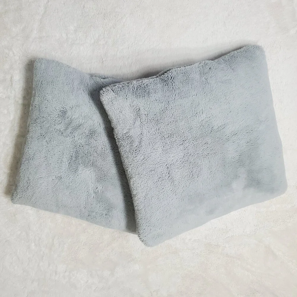 Soft Light Grey Pillows Set of 2